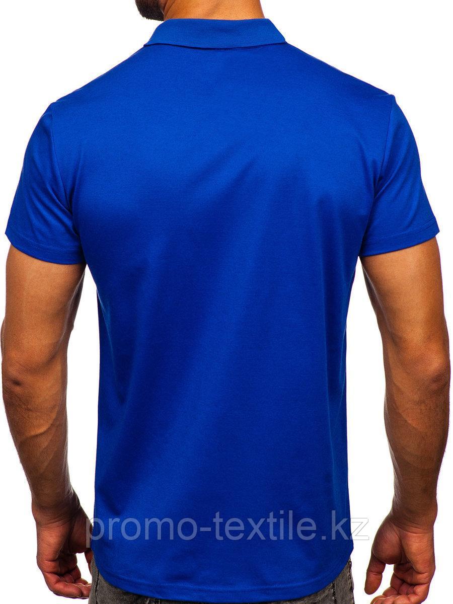 Футболка поло синего цвета | Синяя Поло рубашка васильковая S - фото 2 - id-p116234027