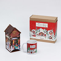 Подарочный набор «Тепло внутри сказочно снаружи» , чайный домик, кружка, 20,5 х 20,5 х 10 см