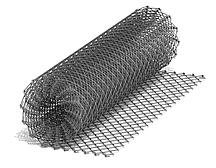 Сетка рабица (оцинкованная) 40х40 ф 2.0мм (м2/рулон)