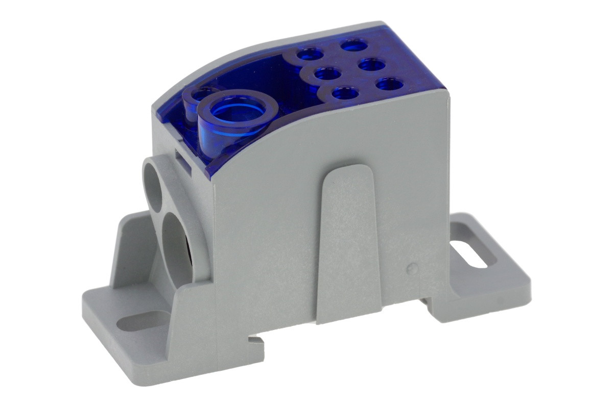 Распределительный блок UKK160A INPIN, 160A, 1 полюс, 8 подключений, 1x70мм², 7x16мм², фото 1