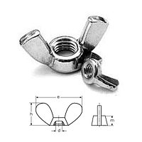 Гайка барашковая DIN 315 стальная оцинкованная