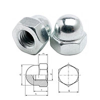 Гайка шестигранная колпачковая DIN 1587 стальная оцинкованная Стандарт ГОСТ — ГОСТ 11860-85