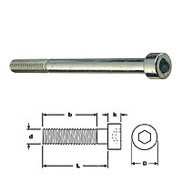 Оцинкованные винты DIN 912 с внутренним шестигранником