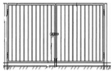 Ворота распашные, металлические, тип ВМС 4,5 х 1, с с металлическими стойками - фото 1 - id-p116237473