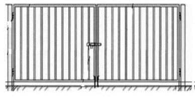 Ворота распашные, металлические, тип ВМС 4,5 х 1,4, с металлическими стойками - фото 1 - id-p116237476