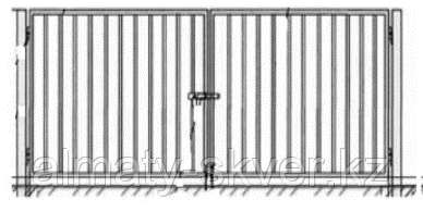 Ворота распашные, металлические, тип ВМС 4,5 х 1,4, с металлическими стойками - фото 1 - id-p116237480