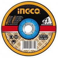 INGCO Круг шлифовальный по металлу 180х6.0х22.2мм / Вогнутый центр