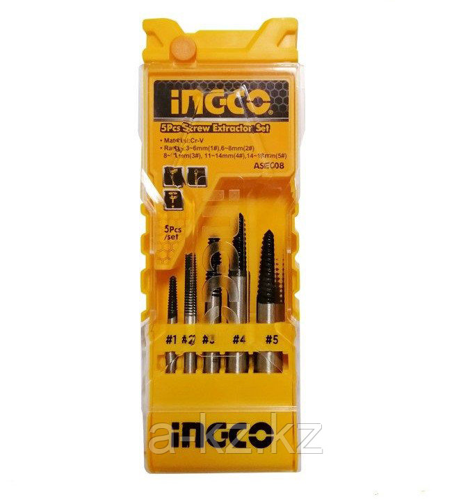 INGCO Набор экстракторов для болтов 5 шт - фото 1 - id-p116237890