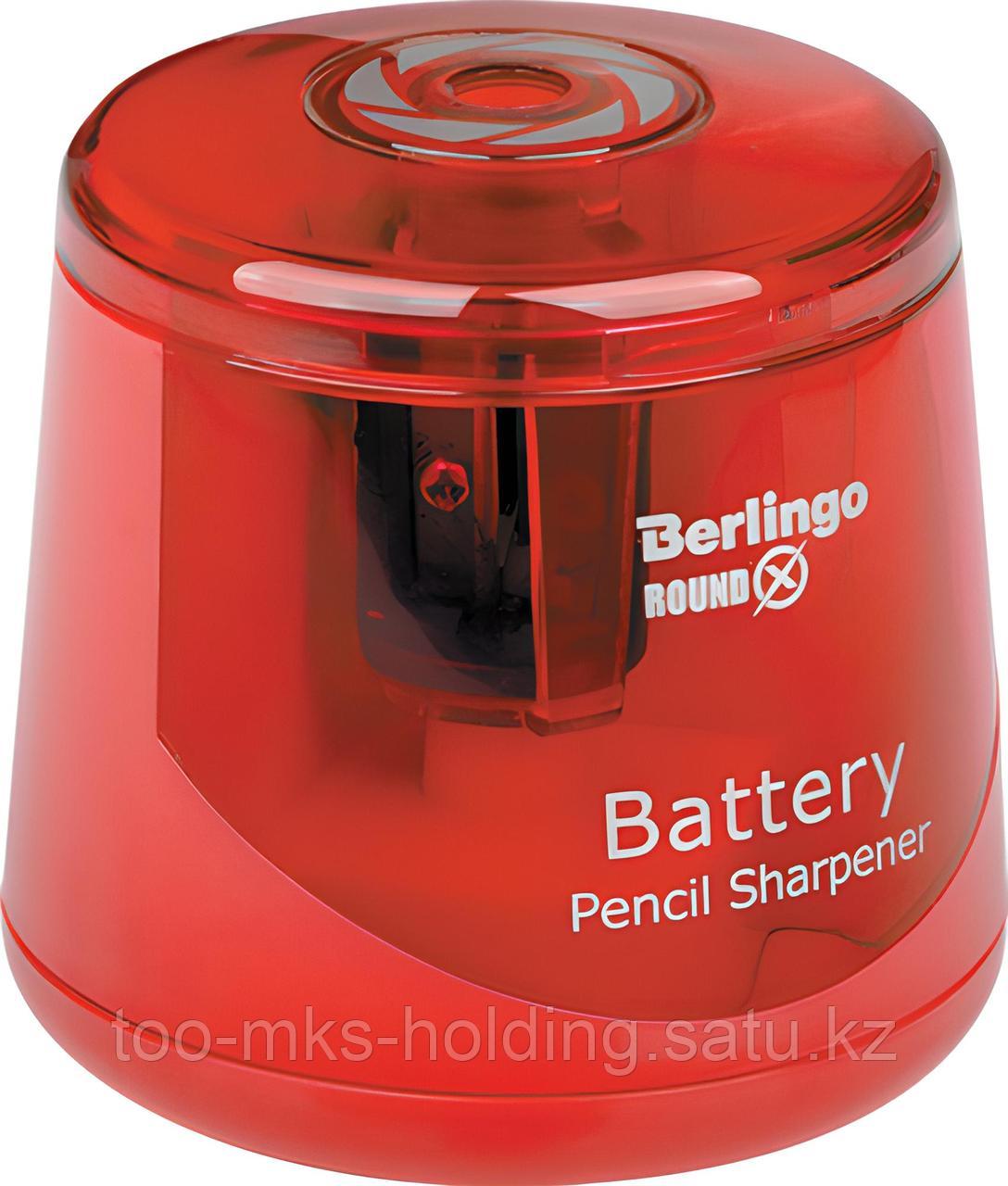 Точилка электрическая Berlingo "RoundX" , 1 отверстие, контейнер, ассорти - фото 1 - id-p110813906