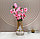 Искусственные цветы ветка сакуры 40 см розовые, фото 2