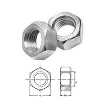 Шестигранная гайка DIN 934 стальная оцинкованная