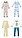 Пижама детская для мальчиков и для девочек корейская 100% органический хлопок, фото 2