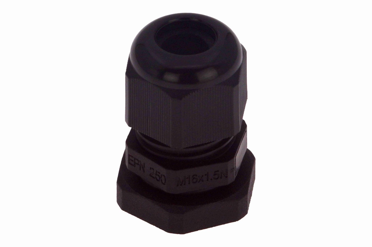 25216-BL INPIN Кабельный ввод М16х1,5 (4,5-10мм) IP68, пластик, черный