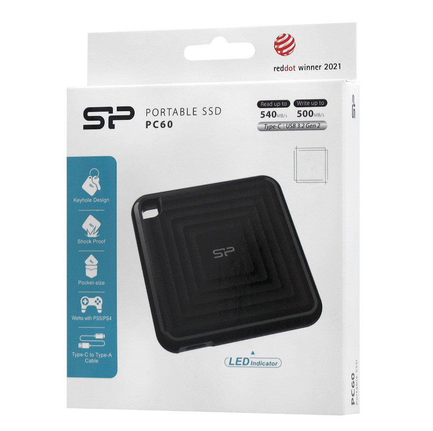 512 GB Внешний SSD диск Silicon Power PC60 (SP512GBPSDPC60CK) черный - фото 3 - id-p116240713