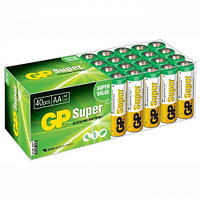 GP Super Alkaline 15A LR6 AA (40шт) батарейка (GP 15A-B40)