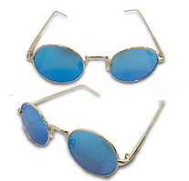Солнцезащитные очки с синими стеклами UV 400 Dior круглая