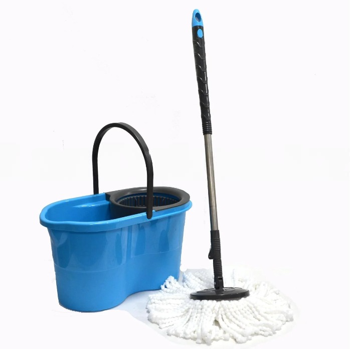 Набор для уборки швабра + ведро с отжимом Zambak 188 синий