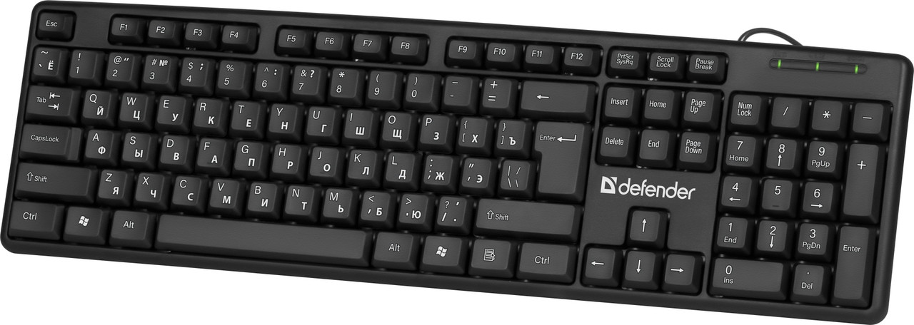 Клавиатура проводная Defender Element HB-520 KZ черный - фото 3 - id-p116242570