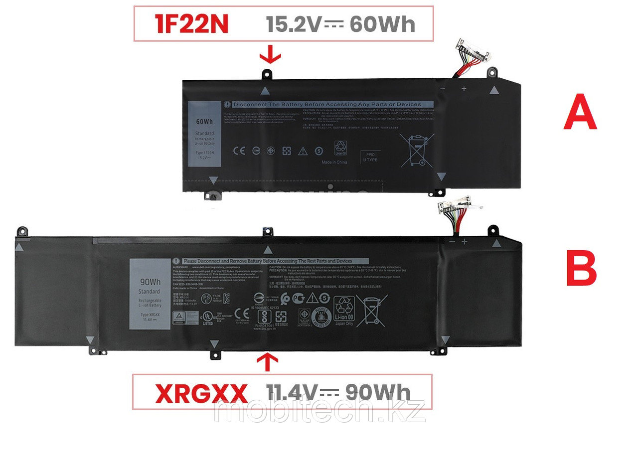 Аккумулятор Dell 1F22N 15.2V 60Wh 3750mAh Alienware M15 M17 G5 5590 G7 15 7590 G7 7790 батарея аккумулятор