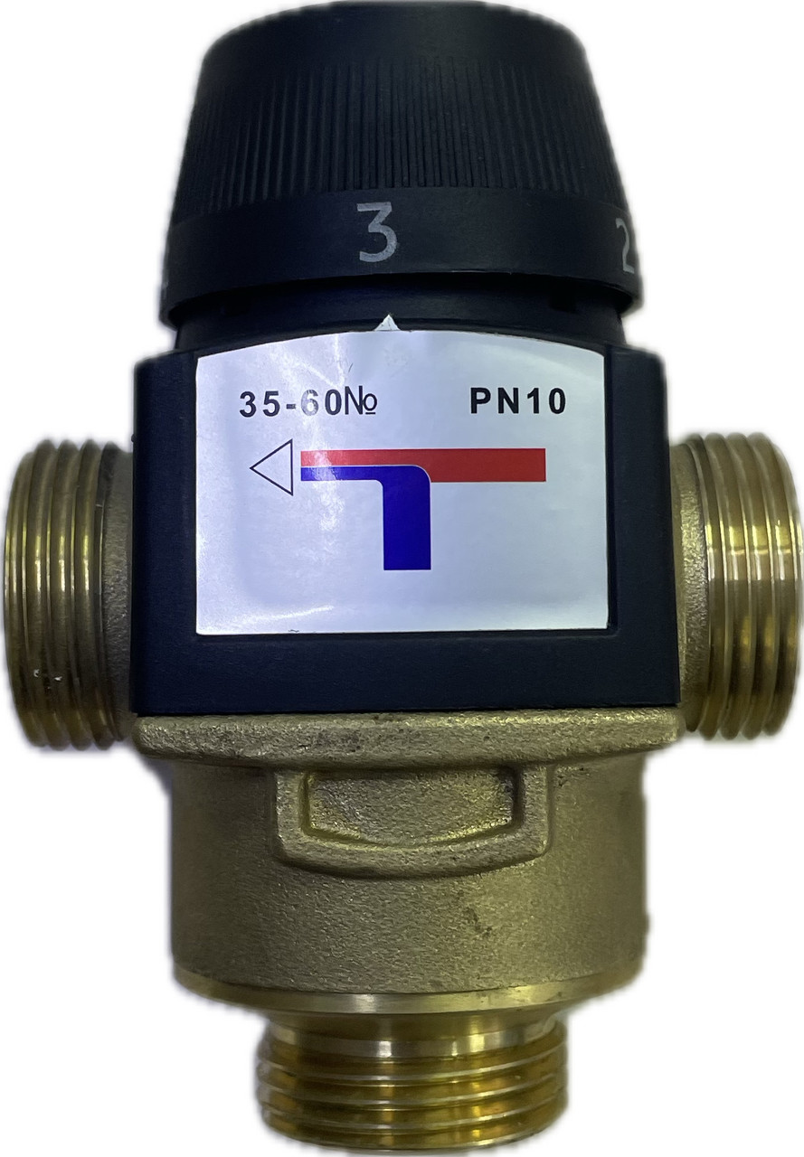 Клапан трехходовой термостатический со встроенным датчиком ду 25 - фото 1 - id-p116247631