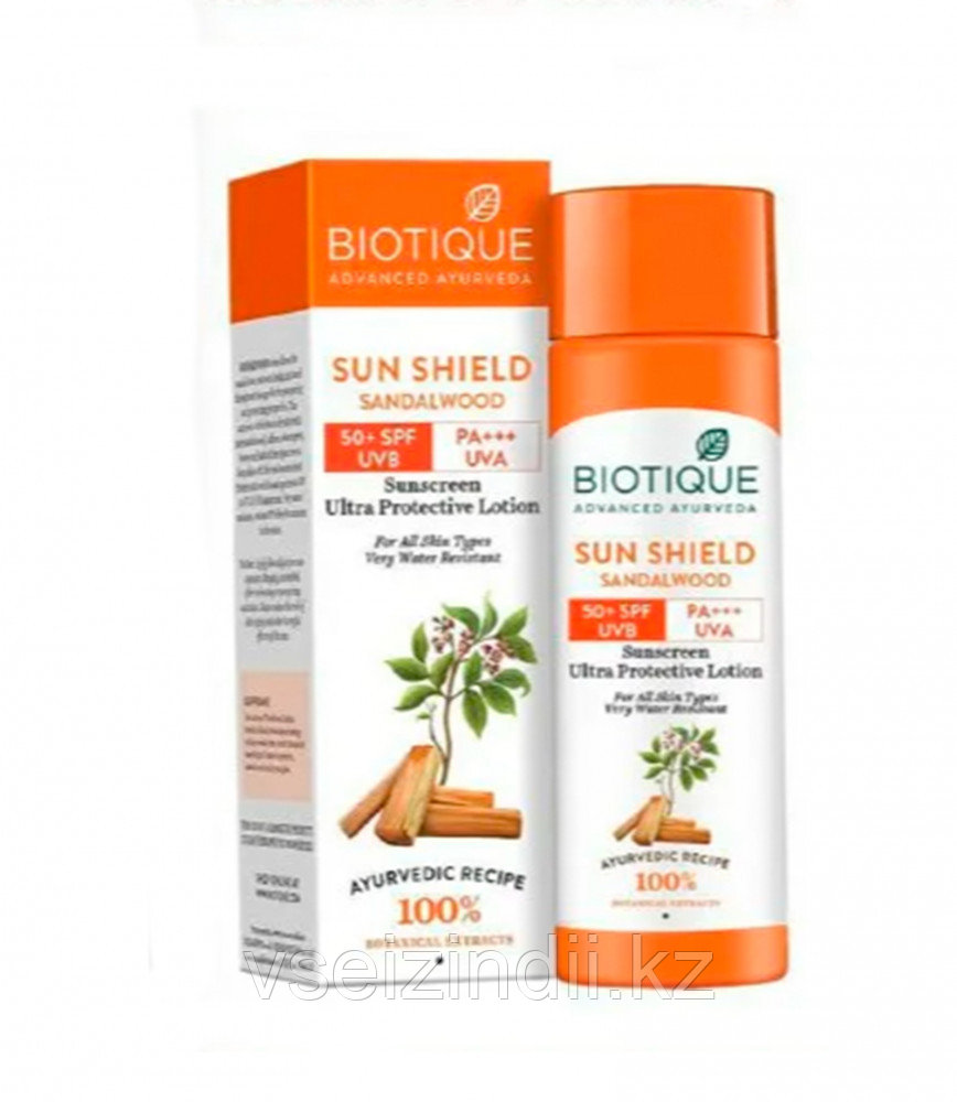 Лосьон солнцезащитный для лица Био Сандал SPF 50 Биотик (Bio Sandalwood SPF 50 Biotique) 120 мл