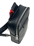 Мужская сумка-слинг из кожи от турецкого бренда "EMINSA". Высота 20 см, ширина 14 см, глубина 5 см., фото 7
