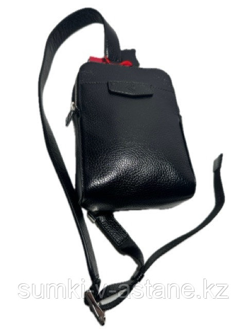 Мужская сумка-слинг из кожи от турецкого бренда "EMINSA". Высота 20 см, ширина 14 см, глубина 5 см. - фото 6 - id-p99665326