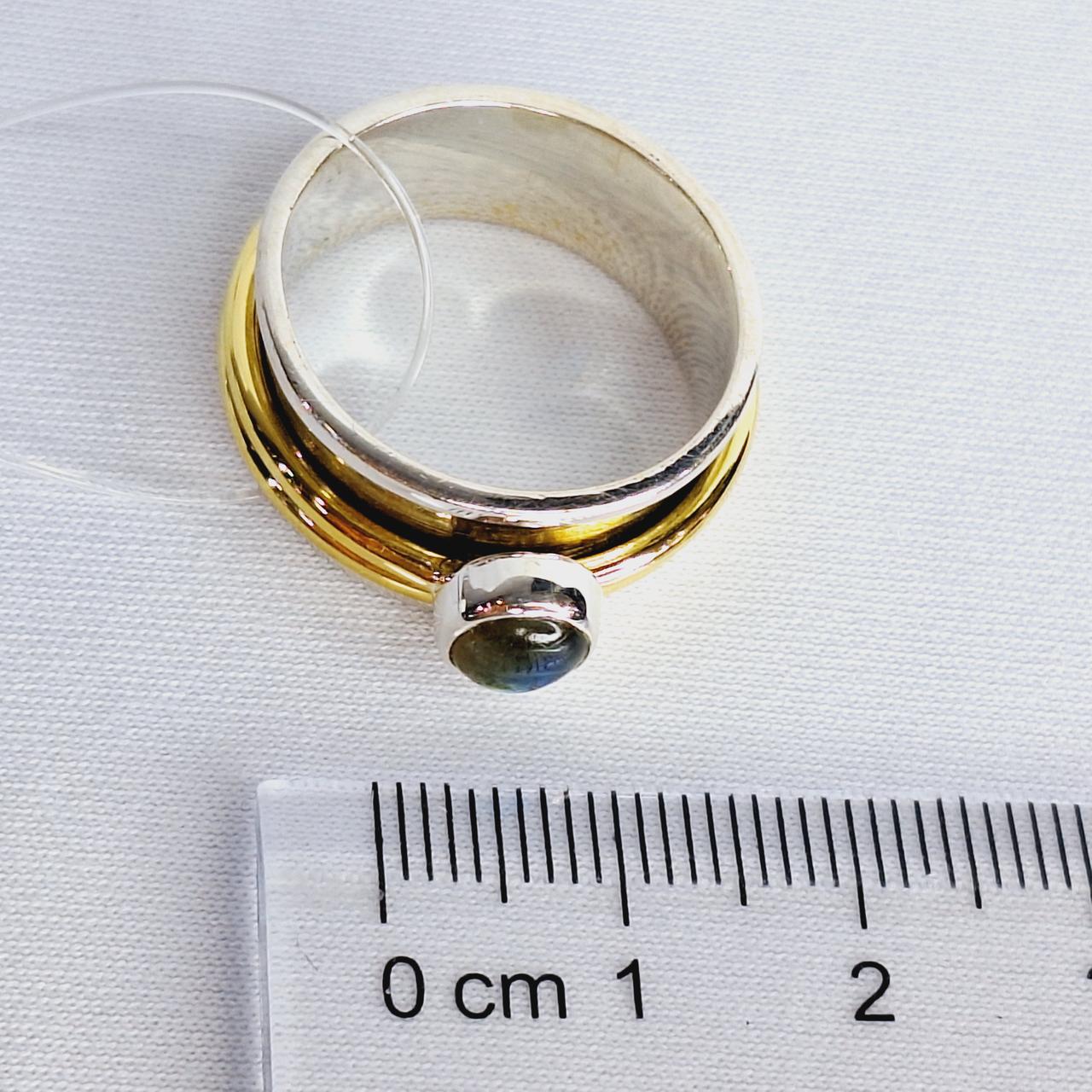 Кольцо Алматы N318 серебро с позолотой - фото 3 - id-p116250356