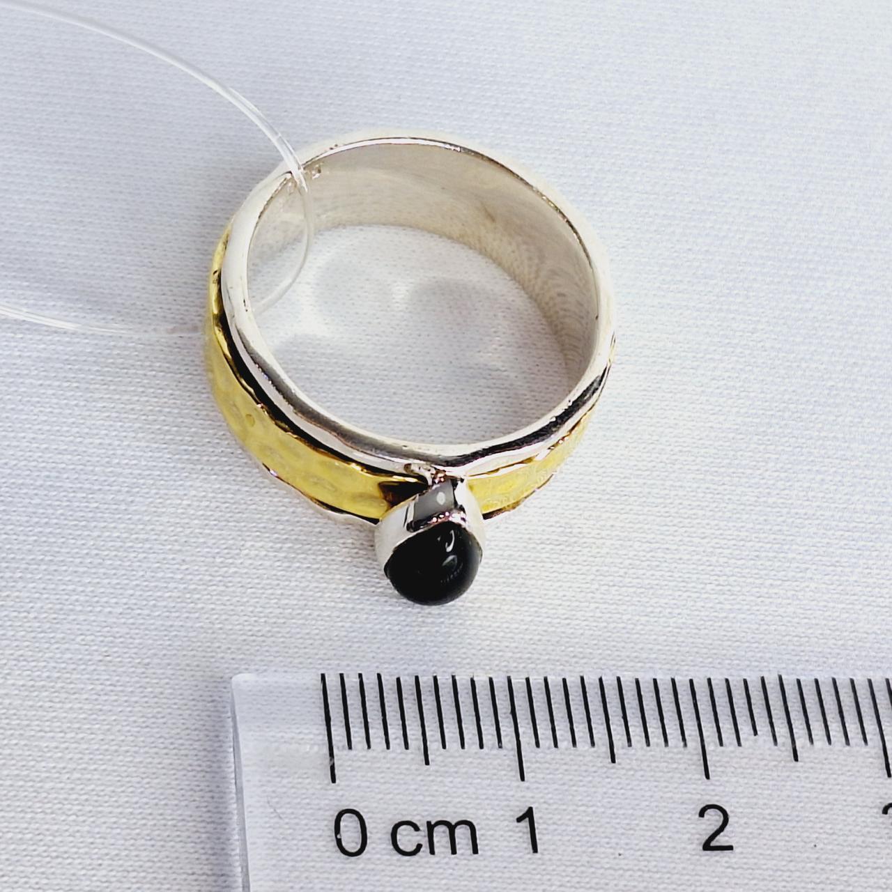 Кольцо Алматы N152 серебро с позолотой - фото 3 - id-p116250360