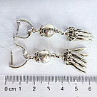 Серьги из серебра с фианитами N169 вставка без вставок вид висячие, с английским замком, фото 3