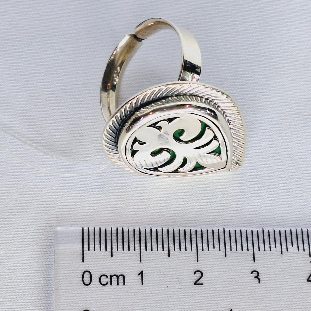 Кольцо Алматы N146 серебро без покрытия вставка эмаль вид капля, национальный - фото 3 - id-p116250380