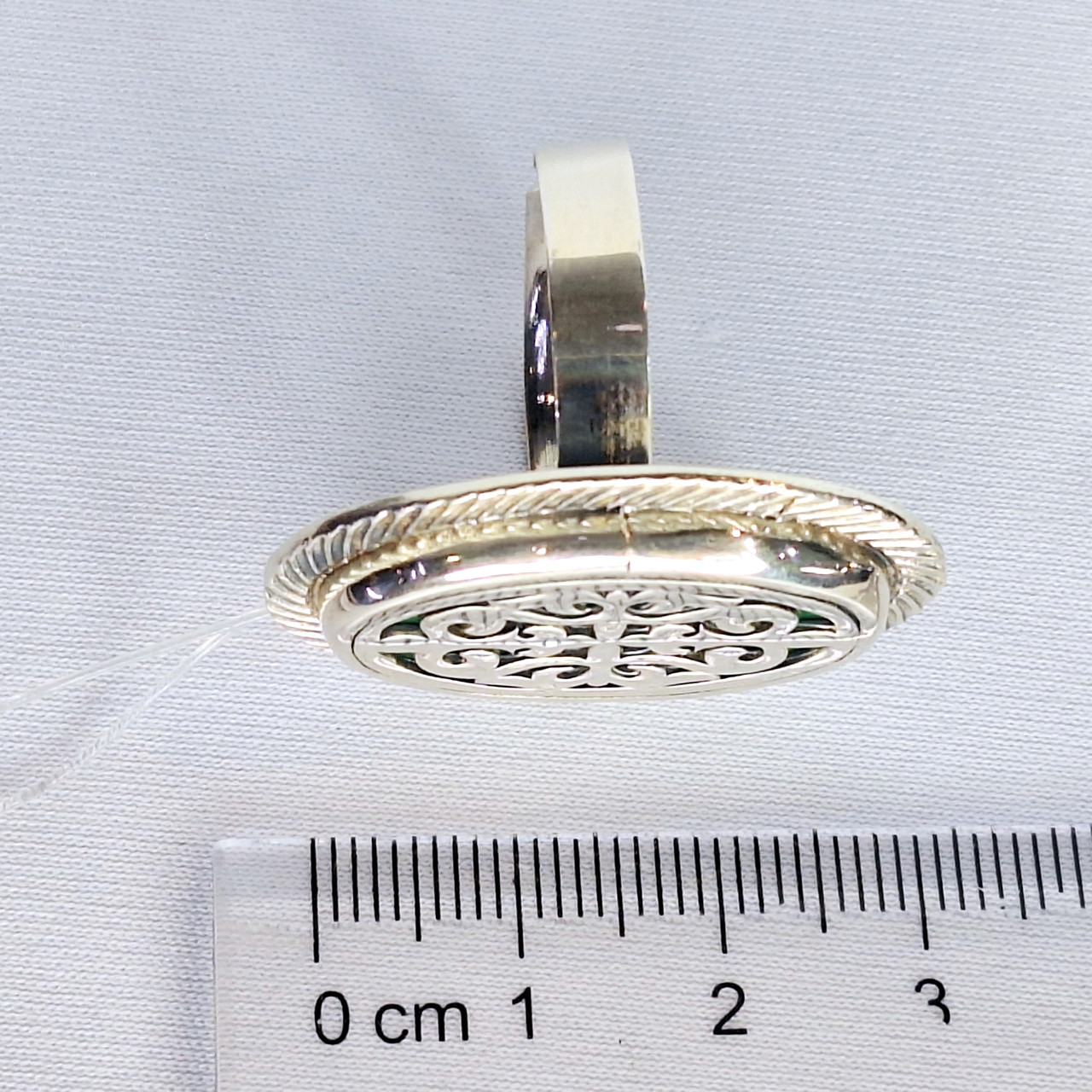 Кольцо Алматы N163 серебро без покрытия вставка эмаль вид овал, национальное - фото 3 - id-p116250381