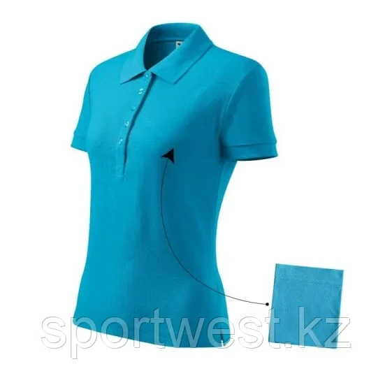 Malfini Cotton polo shirt W MLI-21344 turquoise - фото 1 - id-p116250952