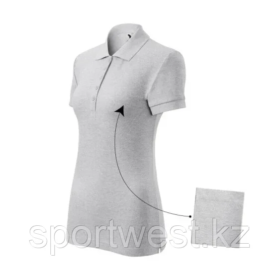 Malfini Cotton polo shirt W MLI-21303 light gray melange - фото 1 - id-p116251274