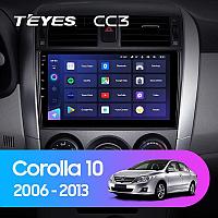Автомагнитола Teyes CC3 6GB/128GB для Toyota Corolla 2006-2013