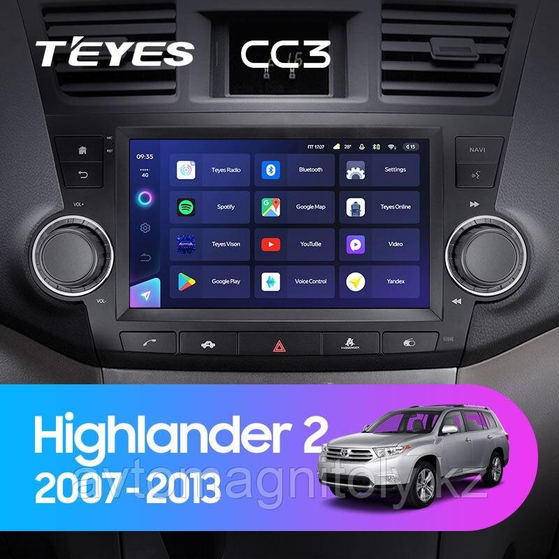 Автомагнитола Teyes CC3 6GB/128GB для Toyota Highlander 2007-2013