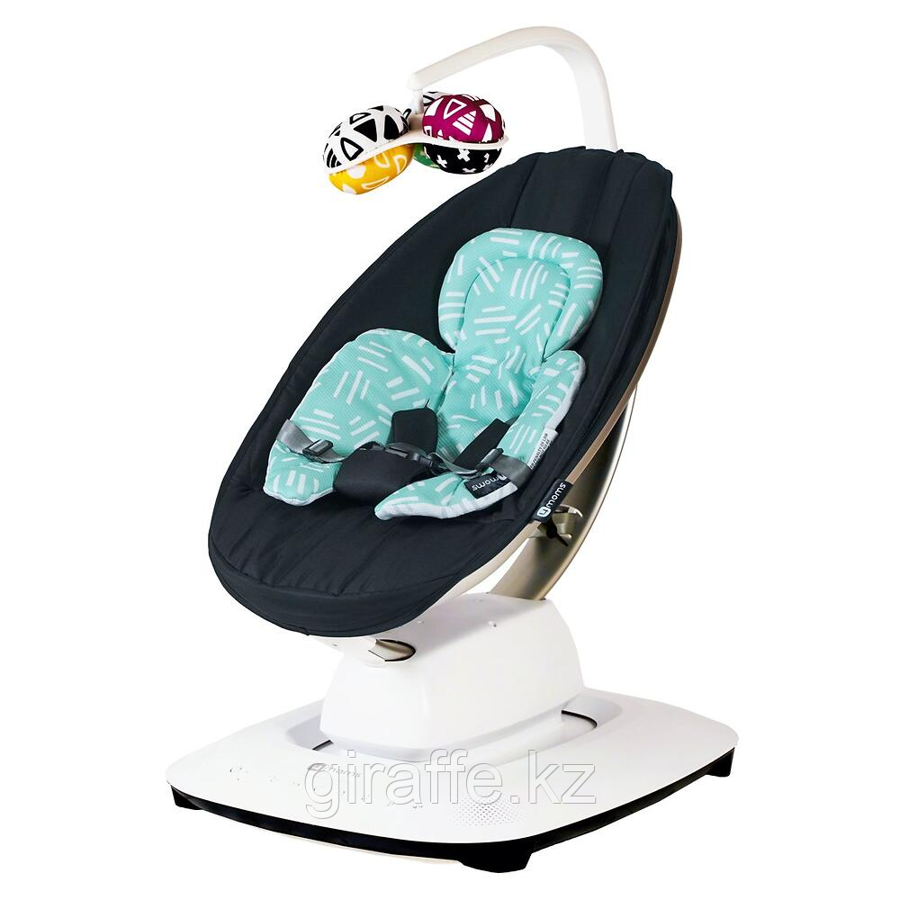 Кресло-качалка 4moms MamaRoo5 Black в комплекте с вкладышем Mint/Mesh - фото 2 - id-p116251897