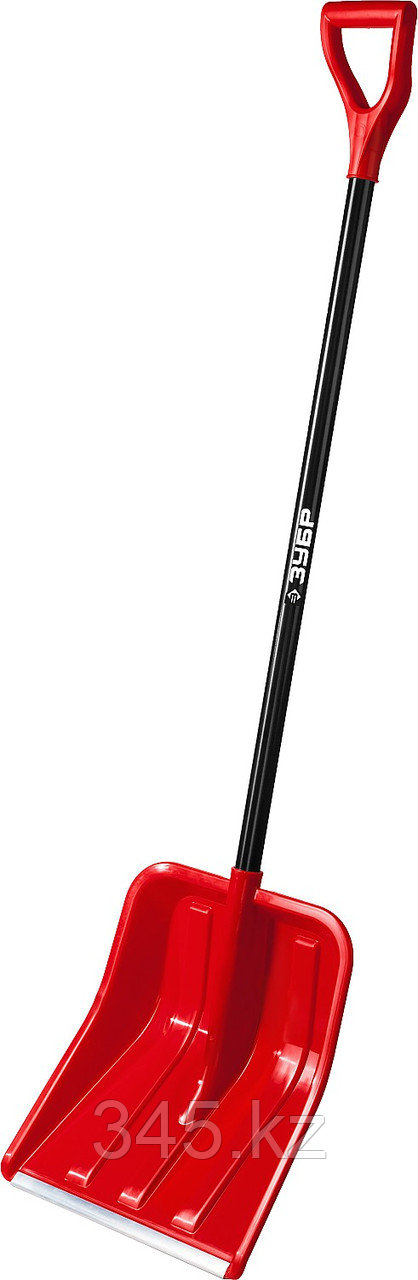 ЗУБР УРАЛ, ширина 400 мм, пластиковая, со стальной планкой, эргономичный алюминиевый черенок, V-ручка, - фото 2 - id-p116199058