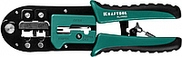 KRAFTOOL RJ-Pro, (RJ45, RJ11,RJ12), универсальный кримпер (22698)