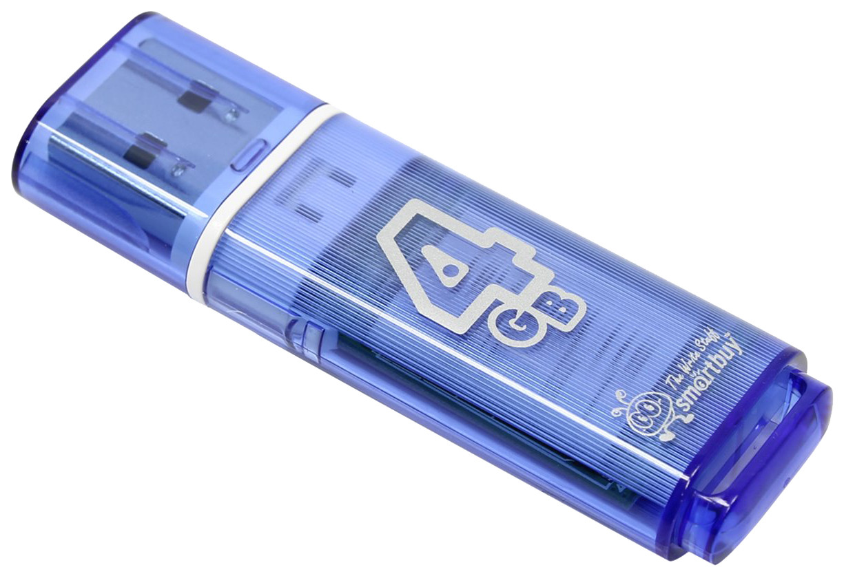USB 2.0 накопитель Smartbuy 4GB Glossy series - фото 1 - id-p116252013