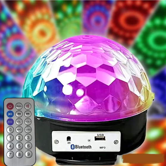 Светильник светодиодный декоративный Дискошар с Bluetooth, флешкой и пультом, 220V - фото 2 - id-p116252317
