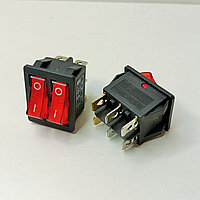 Кнопка электрическая 2 клавиши 16A 250V ( красная+красная)