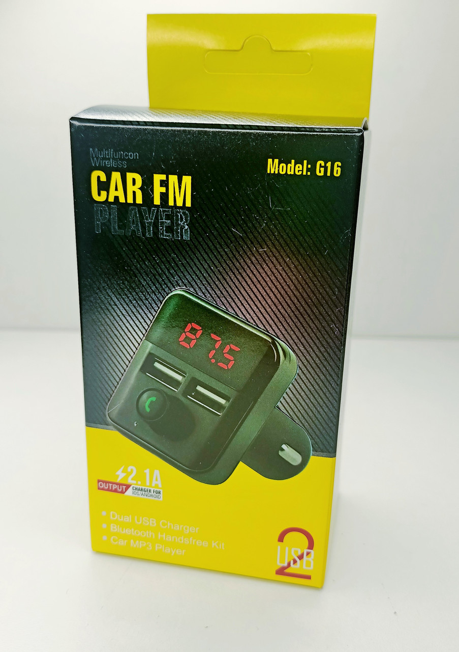 FM- модулятор автомобильный+ Bluetooth без памяти G16 - фото 1 - id-p116252489