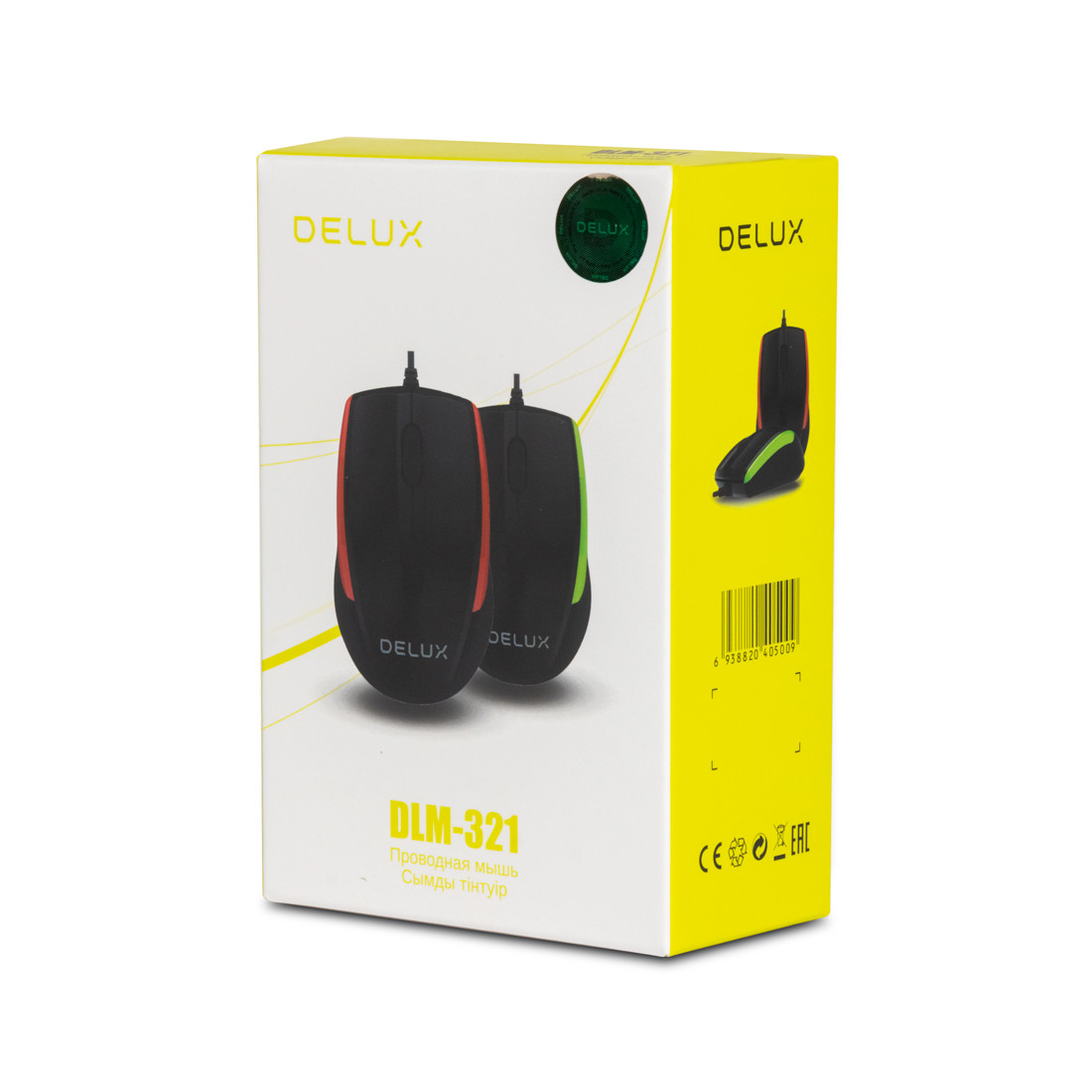 Компьютерная мышь, Delux, DLM-321OUB, Оптическая, USB, 1000 dpi, Длина провода 1,6м, Чёрный - фото 2 - id-p116252550