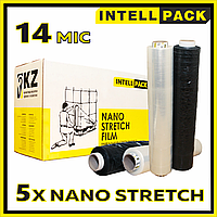 Стрейч пленка ручная 14мкр NANO STRETCH FILM упаковочная стретч пленка INTELLPACK, Усиленная 5-и слойная