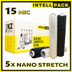 Стрейч пленка ручная 15мкр NANO STRETCH FILM упаковочная стретч пленка INTELLPACK, Усиленная 5-и слойная