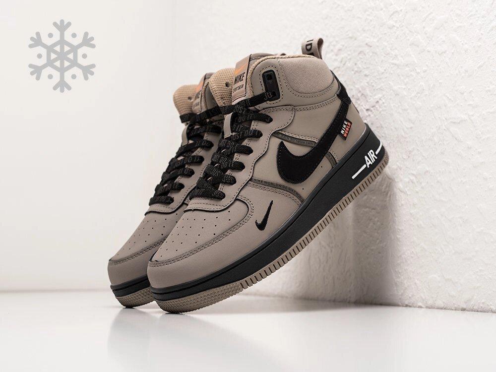 Зимние Кроссовки Nike Air Force 1 Mid 37/Серый - фото 1 - id-p115851565