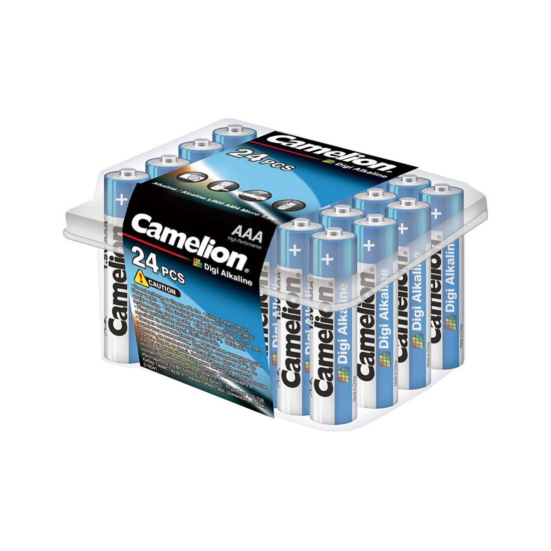 CAMELION LR03-BP24DG Батарейка Digi Alkaline, AAA, 1.5V, 1200mAh, 24 шт. в пластиковом кейсе