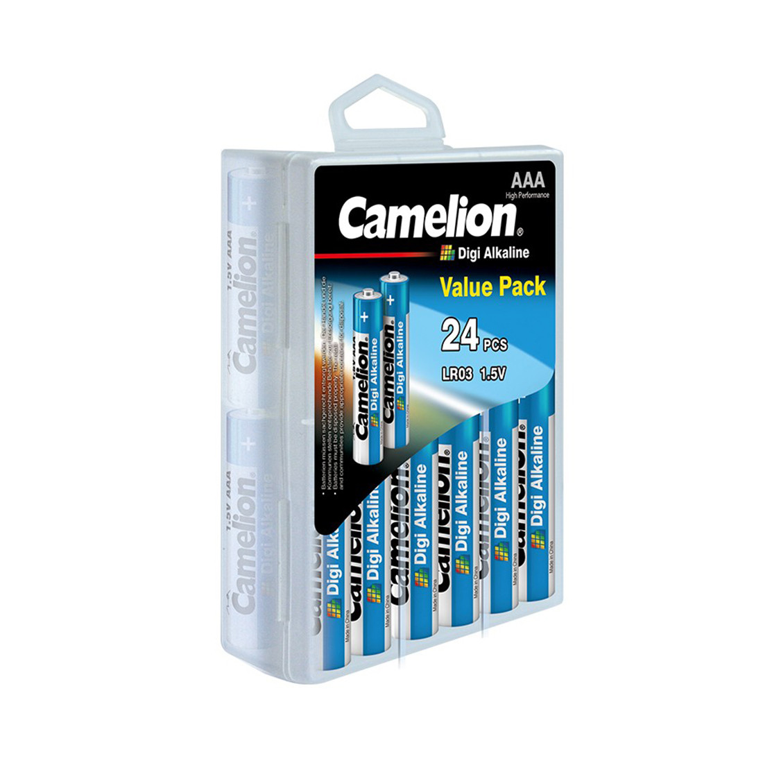 CAMELION LR03-PBH24DG Батарейка Digi Alkaline, AAA, 1.5V, 1200mAh, 24 шт. в пластиковом кейсе - фото 1 - id-p116253744