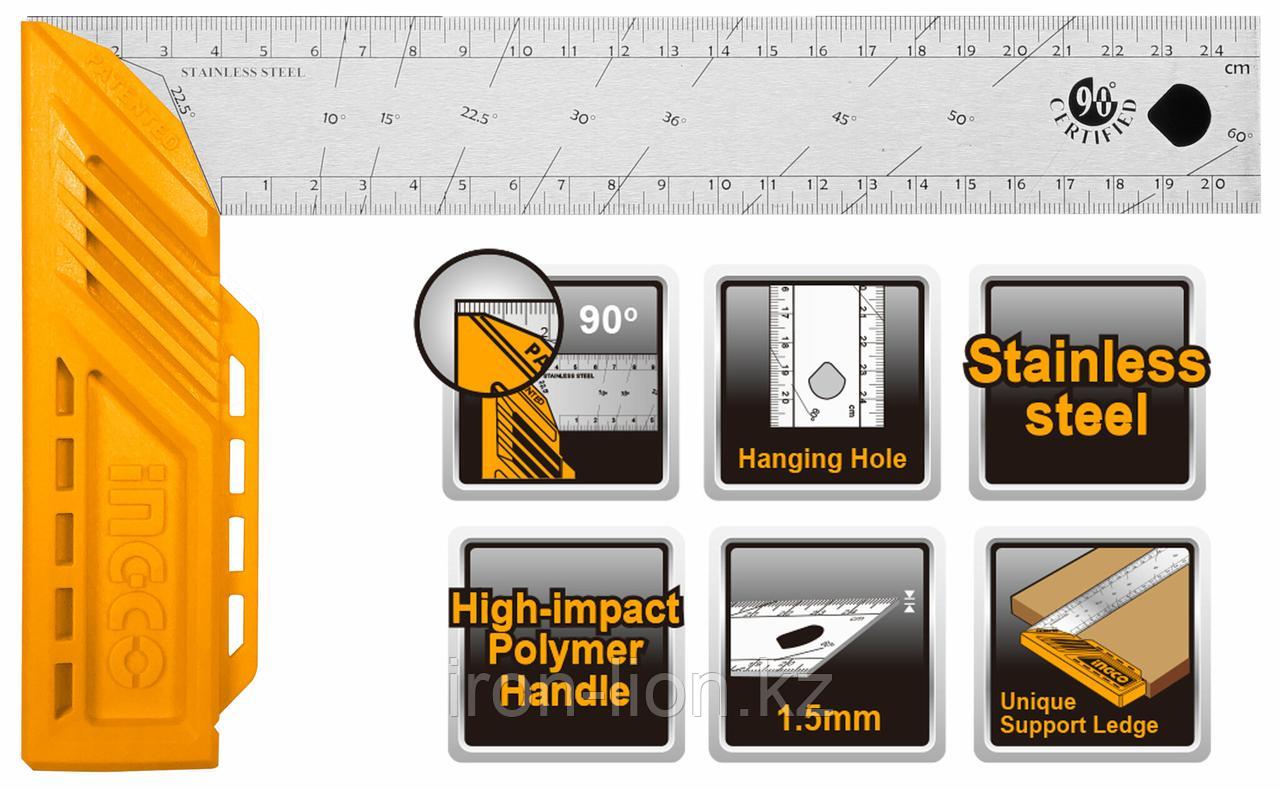 INGCO Угольник металлический INDUSTRIAL 300 мм - фото 1 - id-p111193314